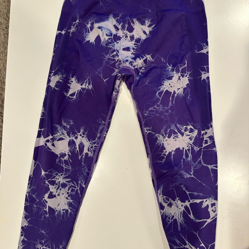 Purple Tie-Dye Leggings